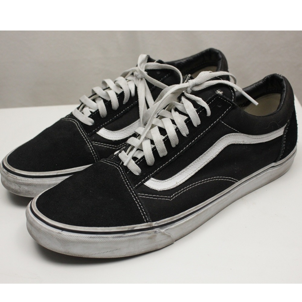 Vans Old Skool Black‎ White Classic Skate Shoes Mens 13 Low Top Sneakers